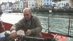 Bob Summerhayes on his boat