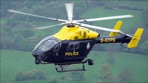 A South Yorkshire Police helicopter