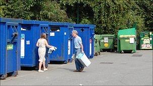 Recycling site in Guernsey