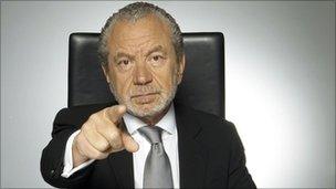 Lord Sugar in 'you're fired' mode