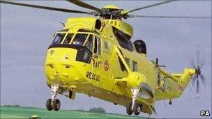 RAF search and rescue helicopter