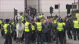 Fans at Tyne Wear derby