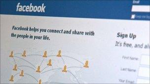 Facebook login page, AFP/Getty