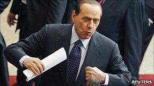 Italian PM Silvio Berlusconi