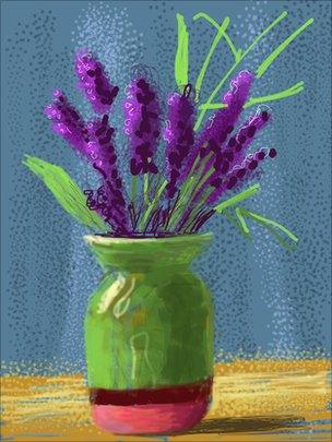 David Hockney painting