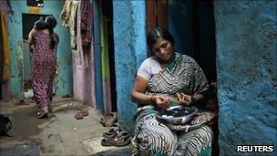 Shobha Vakade, who took a loan from a micro finance company to start her own business