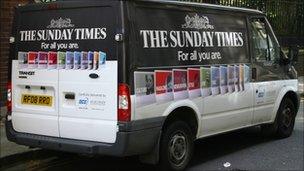 Sunday Times newspaper van