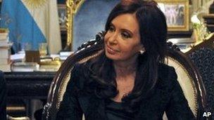 Argentine President Cristina Kirchner resuming her official duties on 1 November