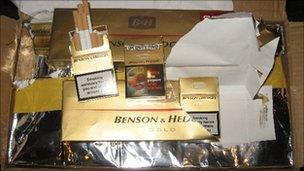 Smuggled cigarettes