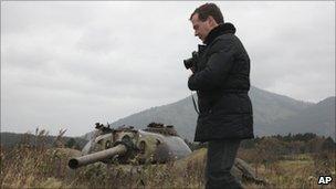 Dmitry Medvedev in the Kurils