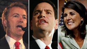 Rand Paul, Marco Rubio and Nikki Haley