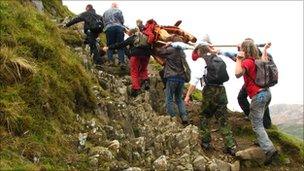 Chair on the way up Cadair Idris