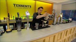 Man preparing cocktail