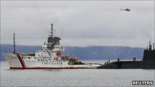 Anglian Prince with HMS Astute