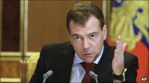 Russian President Dmitry Medvedev