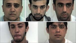 Clockwise from top left: Umar Razaq, Razwan Razaq, Mohsin Khan, Zafran Ramzan and Adil Hussain