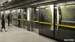 The Jubilee Line station at Waterloo