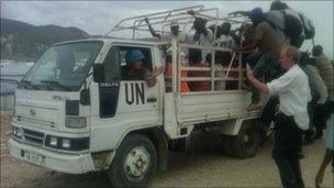 UN aiding in evacuations in Corail in Haiti