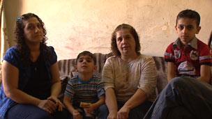 An Iraqi Christian family preparing to leave for the US