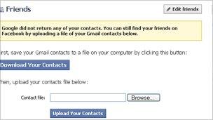 A screen grab of the Download Friends page