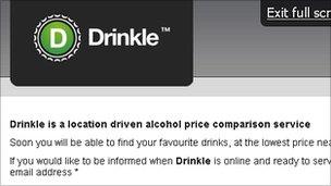 Groggle/Drinkle website