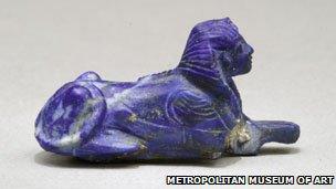 A sphinx bracelet jewel from King Tut's tomb