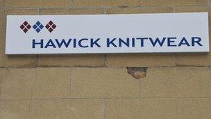 Hawick Knitwear sign