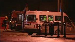 Ambulance and fire service on Notte Street