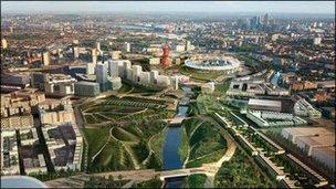 Computer-generated impression of the 2012 park