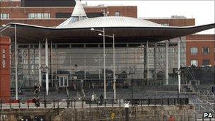 The Senedd in Cardiff Bay