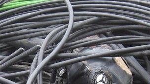 Stolen metal cable