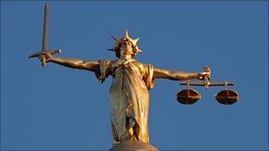 Statue of Lady Justice at the Old Bailey