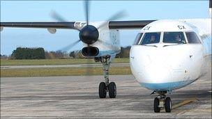 Plane at Guernsey Airport