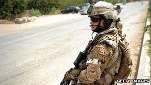 A Canadian soldier in Afghanistan