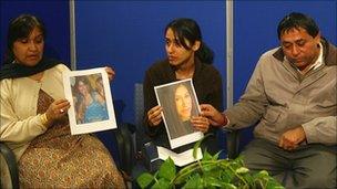 Geeta Aulakh's family - mother Nardesh Shinh, sister Anita and father Lakhwinder