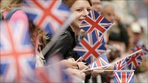 Parade with Union Jacks