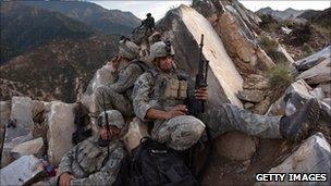 US troops in the Korengal Valley