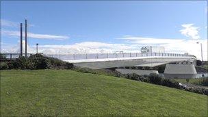 Artist's impression of Northside bridge