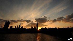 Parliament at sunset