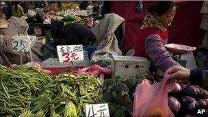 Vegetable market in Beijing