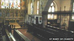 The chancel of St Mary of Charity