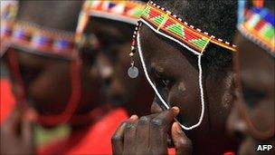 Maasai girls attend an alternative right of passage in Kenya in 2008 at a ceremony organised by an anti-female genital mutilation campaign group.