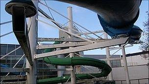 Flumes at Guernsey's Beau Sejour Leisure Centre