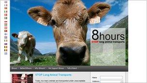 Campaign against long animal transports - Dan Jorgensen website (screen grab)