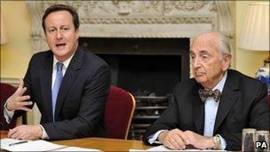 Lord Young and David Cameron