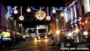 Aberdeen Christmas lights [Pic: Press and Journal]