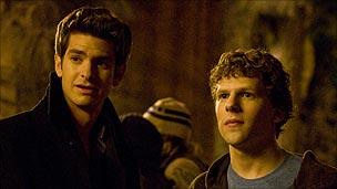 Andrew Garfield and Jesse Eisenberg in The Social Network