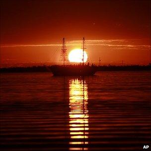 Sunset in Cancun