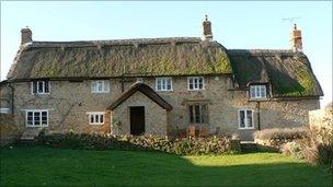 A thatched cottage in Somerset