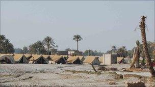 Tents for flood victims in Punjab